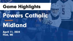 Powers Catholic  vs Midland  Game Highlights - April 11, 2024