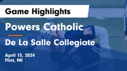 Powers Catholic  vs De La Salle Collegiate Game Highlights - April 13, 2024