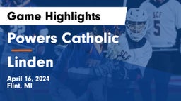 Powers Catholic  vs Linden  Game Highlights - April 16, 2024