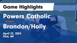 Powers Catholic  vs Brandon/Holly Game Highlights - April 22, 2024