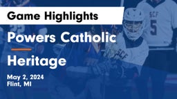 Powers Catholic  vs Heritage  Game Highlights - May 2, 2024