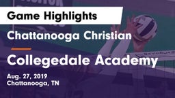 Chattanooga Christian  vs Collegedale Academy Game Highlights - Aug. 27, 2019