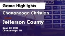 Chattanooga Christian  vs Jefferson County  Game Highlights - Sept. 28, 2019