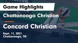 Chattanooga Christian  vs Concord Christian  Game Highlights - Sept. 11, 2021