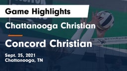 Chattanooga Christian  vs Concord Christian  Game Highlights - Sept. 25, 2021
