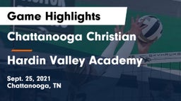 Chattanooga Christian  vs Hardin Valley Academy Game Highlights - Sept. 25, 2021