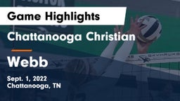 Chattanooga Christian  vs Webb  Game Highlights - Sept. 1, 2022