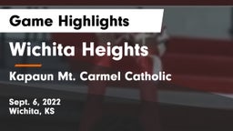 Wichita Heights  vs Kapaun Mt. Carmel Catholic  Game Highlights - Sept. 6, 2022
