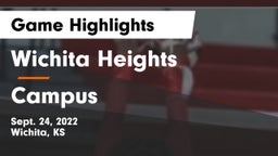 Wichita Heights  vs Campus  Game Highlights - Sept. 24, 2022
