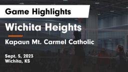 Wichita Heights  vs Kapaun Mt. Carmel Catholic  Game Highlights - Sept. 5, 2023