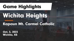 Wichita Heights  vs Kapaun Mt. Carmel Catholic  Game Highlights - Oct. 3, 2023