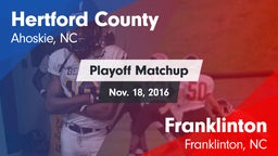 Matchup: Hertford County vs. Franklinton  2016