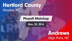 Matchup: Hertford County vs. Andrews  2016