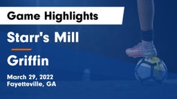 Starr's Mill  vs Griffin  Game Highlights - March 29, 2022