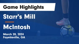 Starr's Mill  vs McIntosh  Game Highlights - March 28, 2024