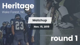 Matchup: Heritage  vs. round 1 2019