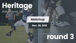 Matchup: Heritage  vs. round 3 2019