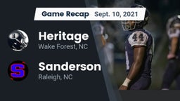 Recap: Heritage  vs. Sanderson  2021