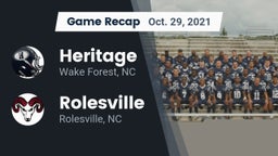 Recap: Heritage  vs. Rolesville  2021