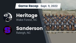 Recap: Heritage  vs. Sanderson  2022