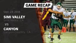 Recap: Simi Valley  vs. Canyon  2016