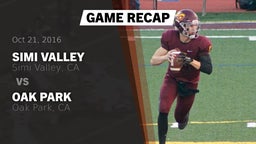 Recap: Simi Valley  vs. Oak Park  2016