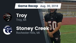 Recap: Troy  vs. Stoney Creek  2018