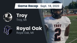 Recap: Troy  vs. Royal Oak  2020