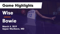 Wise  vs Bowie  Game Highlights - March 4, 2019