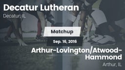 Matchup: Decatur Lutheran vs. Arthur-Lovington/Atwood-Hammond  2015