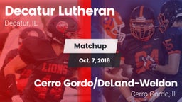 Matchup: Decatur Lutheran vs. Cerro Gordo/DeLand-Weldon  2015