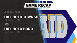 Recap: Freehold Township  vs. Freehold Boro  2016