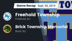 Recap: Freehold Township  vs. Brick Township Memorial  2019