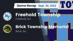 Recap: Freehold Township  vs. Brick Township Memorial  2022