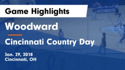 Woodward  vs Cincinnati Country Day  Game Highlights - Jan. 29, 2018