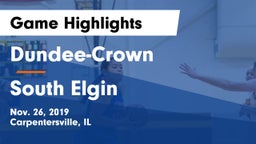 Dundee-Crown  vs South Elgin  Game Highlights - Nov. 26, 2019