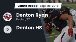 Recap: Denton Ryan  vs. Denton HS 2018