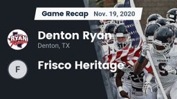 Recap: Denton Ryan  vs. Frisco Heritage 2020