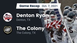 Recap: Denton Ryan  vs. The Colony  2021