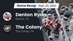 Recap: Denton Ryan  vs. The Colony  2022