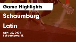 Schaumburg  vs Latin Game Highlights - April 20, 2024