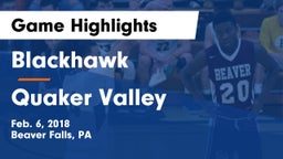 Blackhawk  vs Quaker Valley  Game Highlights - Feb. 6, 2018