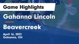 Gahanna Lincoln  vs Beavercreek  Game Highlights - April 16, 2022