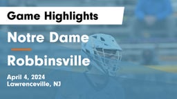 Notre Dame  vs Robbinsville  Game Highlights - April 4, 2024