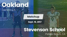 Matchup: Oakland  vs. Stevenson School 2017