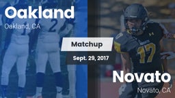 Matchup: Oakland  vs. Novato  2017