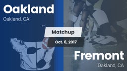 Matchup: Oakland  vs. Fremont  2017