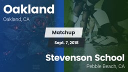 Matchup: Oakland  vs. Stevenson School 2018