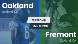 Matchup: Oakland  vs. Fremont  2018