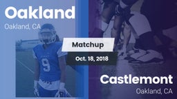 Matchup: Oakland  vs. Castlemont  2018